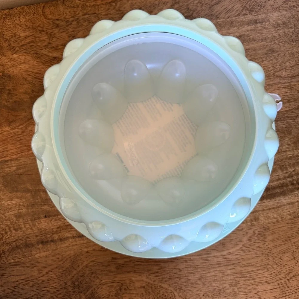 Tupperware Jel-Ring Mold 3-Piece Set Mint Green Vintage Aspic Server 6 Cup USA